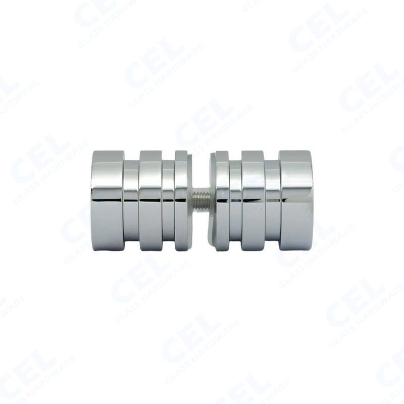 CEL Back to Back Glass Shower Door Pull Knob, Hole Diameter 1/2" Bed